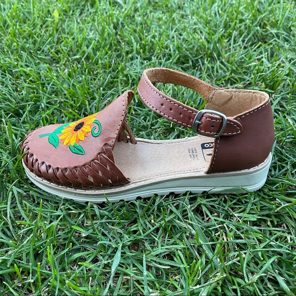 Women’s authentic Mexican Leather sunflower sandal - Picture 3 of 5